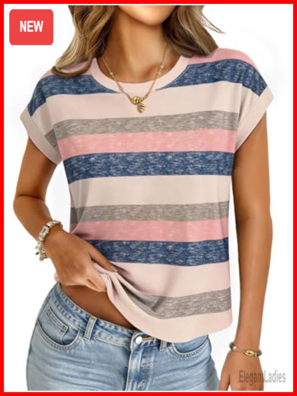Womens Crop Top Cap Sleeve Crew Neck Loose Fit Summer Tee Polyester Rayon